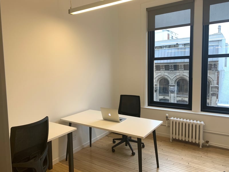 Bureau privé avec vue dans l'espace Hedhofis du Vieux-Montréal